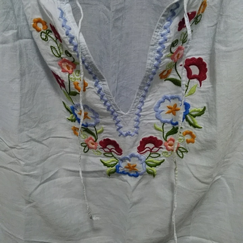 Baby Blue embroidery top short sleeve - Picture 4 of 6